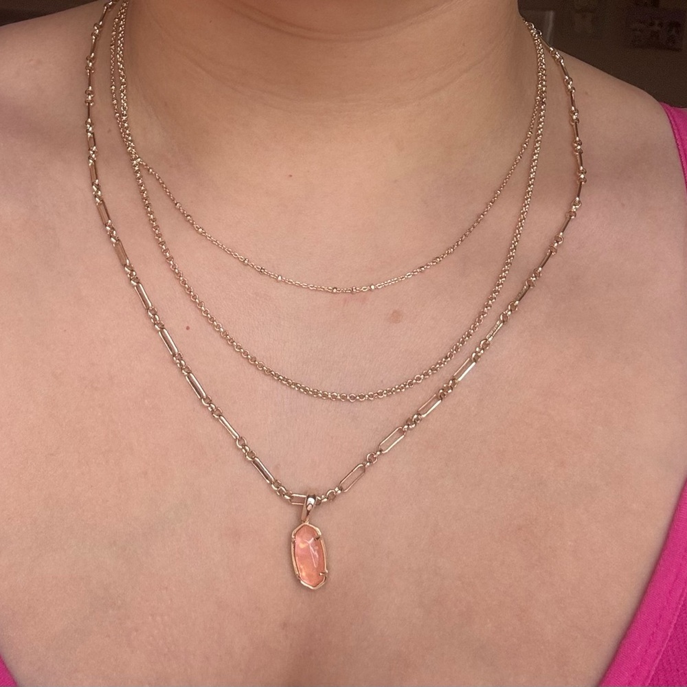 Kendra Scott Elisa Gold Triple Strand Necklace